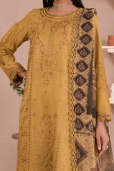 Zarif Unstitcehd 3 Piece Embroidered Eid Lawn Collection'2023-ZEL-03-Honey